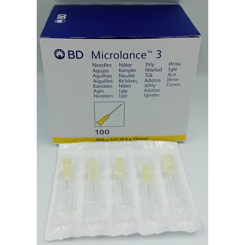 MICROLANCE 3 13 MM 30/100 30G 1/2 YELLOW STERILE PACK of 100 - REF:BECDI304000