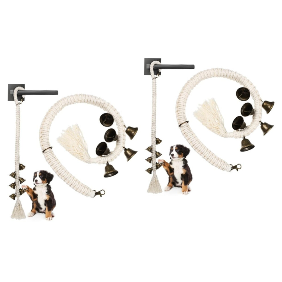 2Sets Loud Dog Doorbells Potty Training Bells Cotton Rope For Small To Large Dogs Door Knob Doorbells Pet Door Bell 2Pcs2 943784975150
