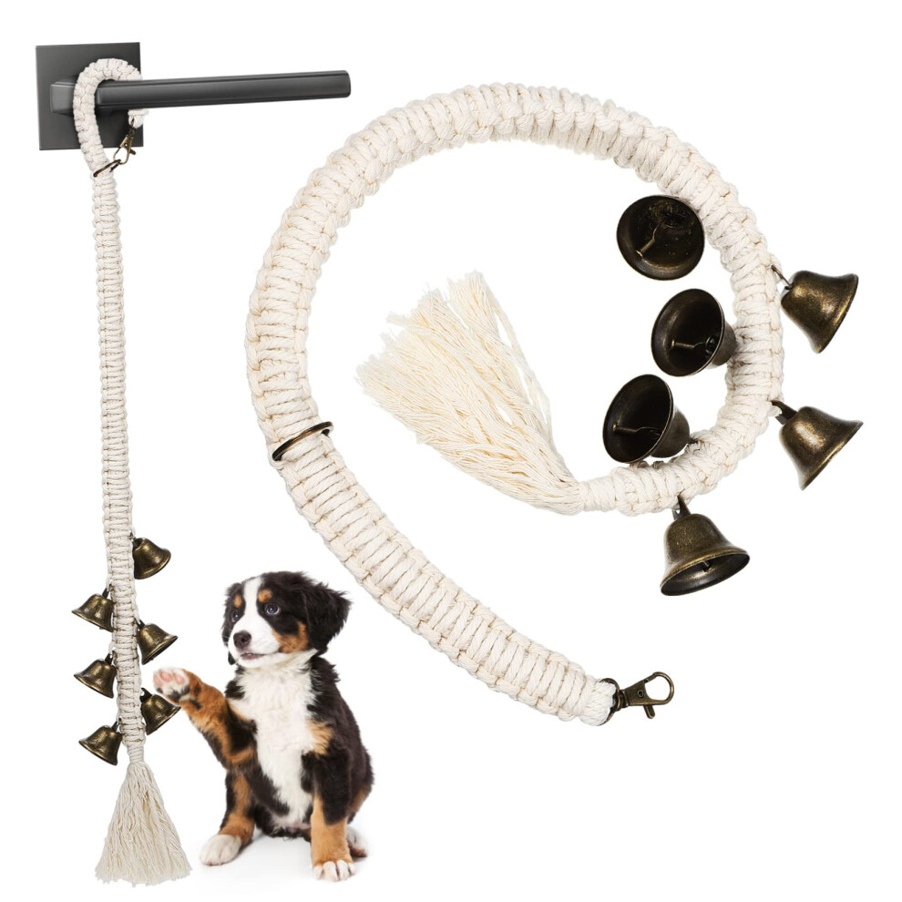 2 Pack Cotton Rope Dog Doorbells Doggy Bells Potty Training For Door Knob Pet Door Bell Ropes Adjustable Dog Doorbells For Puppy 943784975105