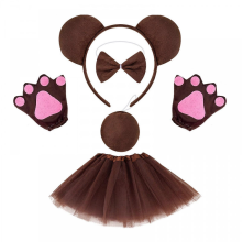 (Cottoncoffee ear th) Bärenohr-Haarreif, Kostümzubehör, Tierkopfbedeckung, Make-up-Dekorationen, süßes Plüschbär-Haarband, Halloween-Stirnband