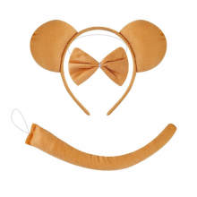 (Drei Brauenstücke) Bären-Haarband, Halloween-Stirnband, süßes Plüsch-Bärenohr-Haarband, Kostümzubehör, Tier-Kopfbedeckung, Make-up-Dekoration