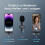 (Schwarz) YRF Kabelloses Lavalier-Mikrofon, kompatibel mit iPhone – Android-Computer, Mini-Mikrofon, kompatibel mit Live-Streaming, Video-R 2