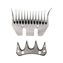 Sheep Shears Blades Curved Wool Shearing Comb and Cutter Blade Set for Alpaca Goats Wool Cutter Grooming Trimmer(13T ScimitarFront Blade)
