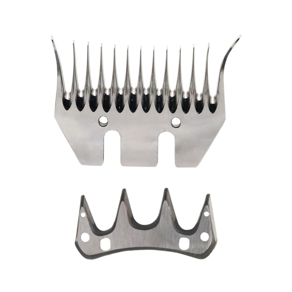 Sheep Shears Blades Curved Wool Shearing Comb And Cutter Blade Set For Alpaca Goats Wool Cutter Grooming Trimmer(13T Scimitarfront Blade) 943784976072