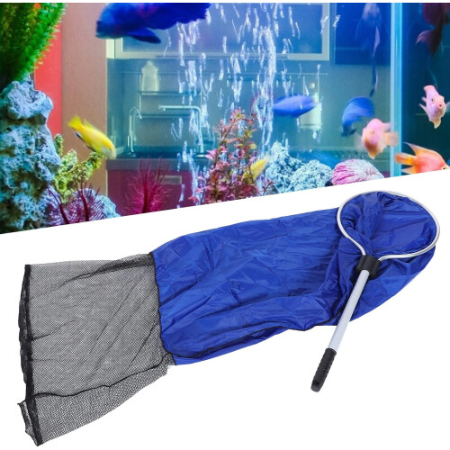 Aquarium Net, Soft Fish Transfer Net Long Koi Tansfer Mesh Basket with Extendable Handle, for Medium Large Fish(30CM) 1