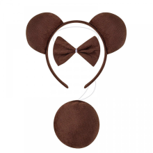 (Tres piezas) Accesorios de cosplay de oso, linda diadema de oso, decoraciones de cosplay de oso, accesorios de disfraz, compatible con pelu