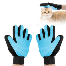 Guantes de depilación Fousenuk (1 par), guantes de silicona resistentes a los arañazos para perros y gatos, masajeador de depilación para ma