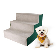 Dog Steps for Bed, 3Step for Couch Dog Stairs for Small Puppy Cat Indoor Pet Stairs, Assemble Green
