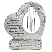 Pet Memorial Stones for Loss of Pet Gifts, Heart Shaped Paw Print Pet Memorial Gifts, Pet Grave Markers for Dog Memorial Gifts