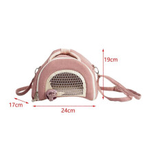 (Pink) Hamster Carrier Bag Shoulder Bag Travel Portable Breathable Pet Outdoor Pouch for Small Animals Small Pet Squirrel Hedgehog Rat