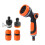 Garden Hose Nozzle, with 10 Adjustable Watering Patterns, Multifunctional High Pressure 1