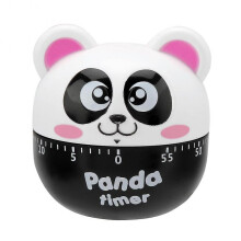 Cartoon Panda Kitchen Timer Pink Mechanical Wind-Up Cooking Timer Easy to Use Accurate Timing Durable ABS Material Compact Size Baking and Cooking Too