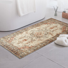 (40x60 cm- Small Door Mat/Small Bath Bathroom Mat, Timeless) Non-Slip Traditional Rugs Runner Carpet Floor Mat