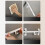 White Kitchen Wall Hook Rack Space Aluminium Durable 6-Hooks 30cm Easy No-Drill Installation Multifunctional Hanging Rail for Utensils and Tool 5