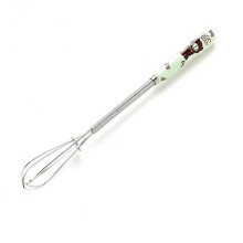 Stainless Steel Cartoon Whisk Blue Heat-Resistant Lightweight Egg Beater Durable Kitchen Tool Easy Grip Handle for Baking Cookin