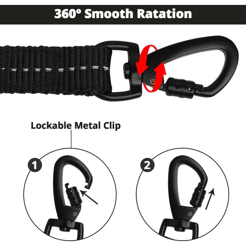 Long Dog Leash 20FT: Nylon Rope Leashes for Dogs Training with Reflective Threads 1