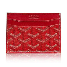 (red) Elegant Small Cowhide Card Holder - Stylish Fashion Wallet for Cards