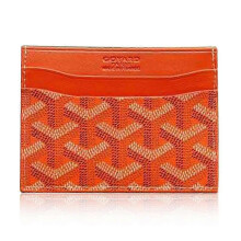 (orange) Elegant Small Cowhide Card Holder - Stylish Fashion Wallet for Cards