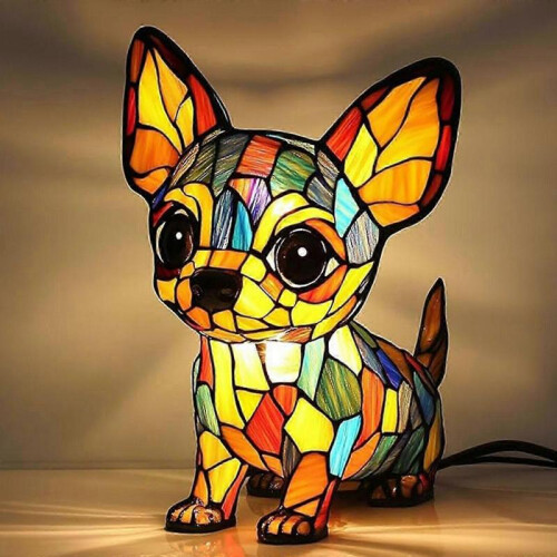 (A) Dog Series Art Night Light LED Light Ornament PUW0611 1