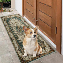 (80x150 cm- Large Runner Rug Kitchen Hallway Corridor, Willow) Non-Slip Traditional Rugs Runner Carpet Floor Mat