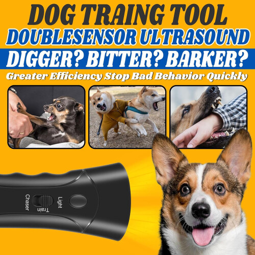 Anti Barking Control Device, Ultrasonic Anti Barking Device with 3 Modes  LED Light, Dual Sensor 1
