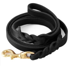 Leather Dog Leash 6ft Braided Comfortable for Large, Medium Small Dogs