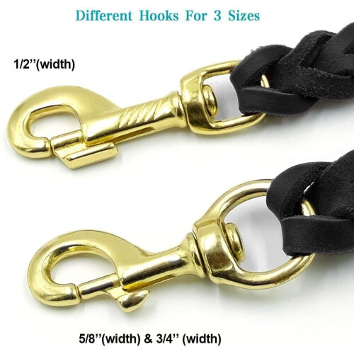 Leather Dog Leash  6ft Braided Comfortable for Large, Medium  Small Dogs 2