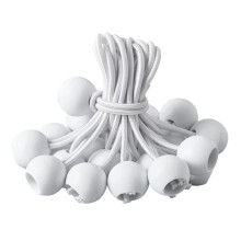 50 Pack White 10 Inch Weather Resistant Bungee Cords for Securing Loose Household Items