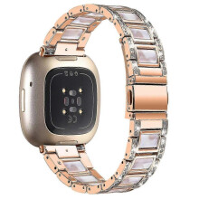 (Rose Gold/Pink Mix, Multicolor) Fitbit Versa 4 Watch Band Replacement Straps - Compatible with Versa 4 Smartwatch