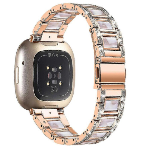 (Rose Gold/Pink Mix, Multicolor) Fitbit Versa 4 Watch Band Replacement Straps - Compatible with Versa 4 Smartwatch
