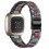 (Black/Rainbow, Multicolor) Fitbit Versa 4 Watch Band Replacement Straps - Compatible with Versa 4 Smartwatch 1