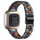 (Black/Tortoiseshell Color, Multicolor) Fitbit Versa 4 Watch Band Replacement Straps - Compatible with Versa 4 Smartwatch 1
