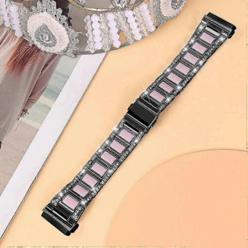 (Black/Pink, Multicolor) Fitbit Versa 4 Watch Band Replacement Straps - Compatible with Versa 4 Smartwatch 2