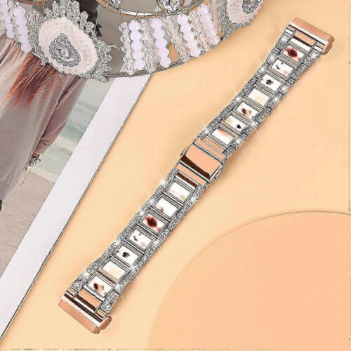 (Rose Gold/Nougat Pattern, Multicolor) Fitbit Versa 4 Watch Band Replacement Straps - Compatible with Versa 4 Smartwatch 2