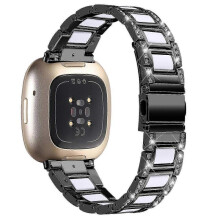 (Black/White, Multicolor) Fitbit Versa 4 Watch Band Replacement Straps - Compatible with Versa 4 Smartwatch