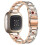 (Rose Gold/Nougat Pattern, Multicolor) Fitbit Versa 4 Watch Band Replacement Straps - Compatible with Versa 4 Smartwatch 1