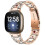 (Rose Gold/Nougat Pattern, Multicolor) Fitbit Versa 4 Watch Band Replacement Straps - Compatible with Versa 4 Smartwatch 2