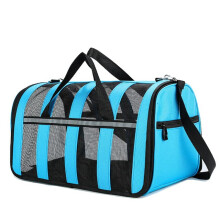 Pet Carriers Dog Bags Breathable Foldable Bag Cat Dog for Dogs Cats Soft Carrying Bag Puppy Transport Mat (L, Blue)