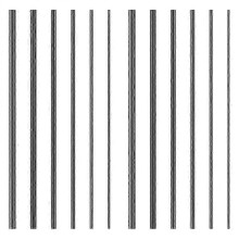 12pcs Carbon Fiber Fishing Rod Repair Kit for Tip Replacement - Freshwater & Saltwater Pole Fixing Solid Carbon Rods
