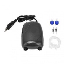 Aquarium Air Pump Fish Tank Mini Oxygen Pump Double Outlet with Check Valve Tube EU 220V