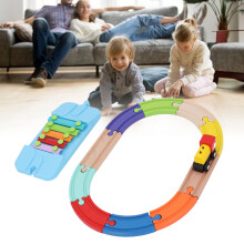 Wooden Train Track Expansion Pack Flexible Beech Wood Set