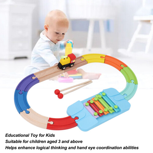 Wooden Train Track Expansion Pack Flexible Beech Wood Set 2