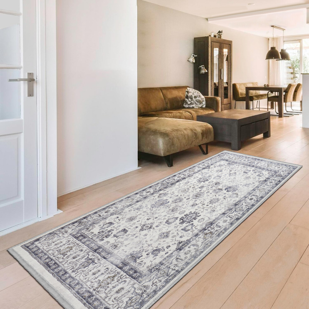 (80x150 cm- Large Runner Rug Kitchen Hallway Corridor, Serene) Non-Slip Traditional Rugs Runner Carpet Floor Mat-image-OPC-PHYDZ6B-NEW