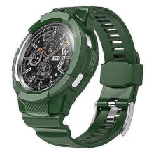 (Turquoise) Galaxy Watch4 Classic 46mm TPU Band with Protective Case - Adjustable Strap for Watch 4