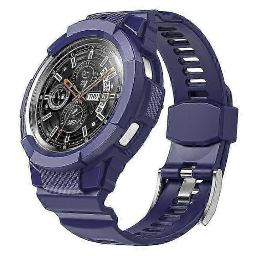 (OceanBlue) Galaxy Watch4 Classic 46mm TPU Band with Protective Case - Adjustable Strap for  Watch 4