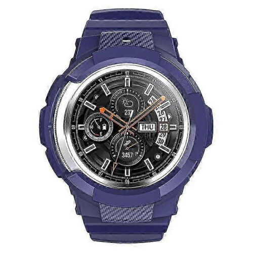 (OceanBlue) Galaxy Watch4 Classic 46mm TPU Band with Protective Case - Adjustable Strap for  Watch 4 1