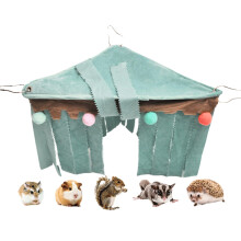 Guinea Pig Corner Hideout, Removable Cozy Hamster Hideaway Hammock Cage Hanging Decoration