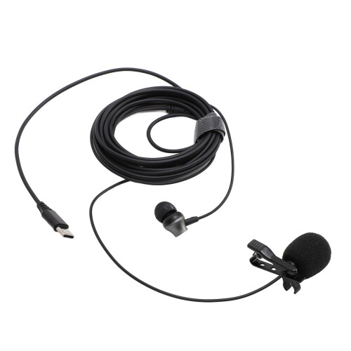 Micro-cravate Type-C Noir 9,8 pieds ABS Anti-vent