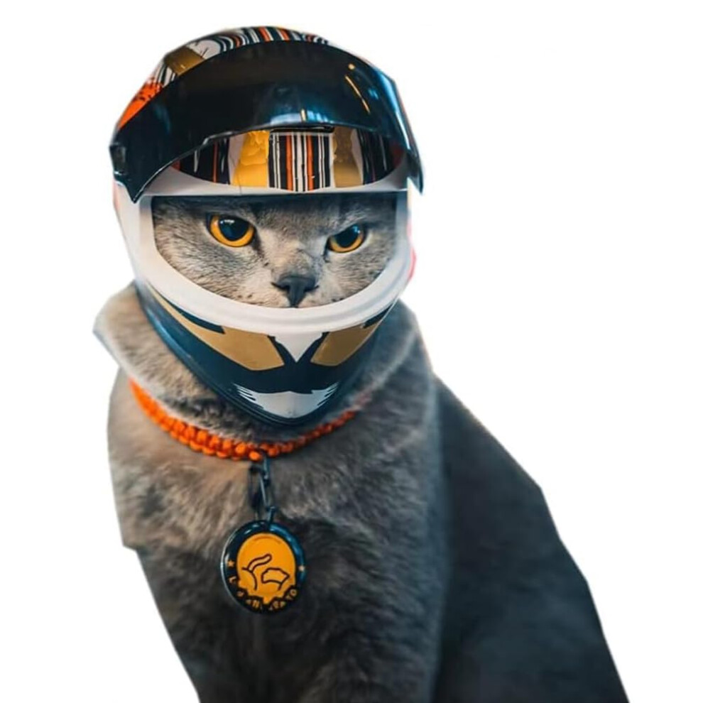 Pet Motorcycle Helmet With Face Shield Cat Full Face Motorcycle Helmet Bike Riding Outdoor Head Protection Hat For Cat Dog Puppy Kitten Pet 943784985906