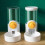 Pet Hanging Automatic Feeders Drinking Bowls 40oz, Auto Gravity Pet Feeding Water Set 4